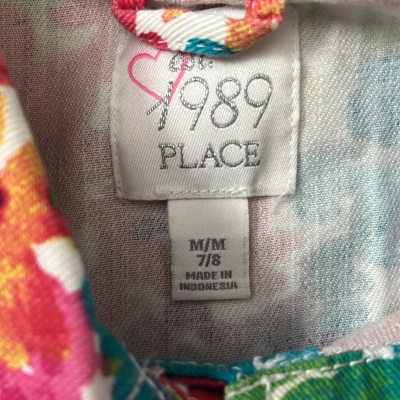 The Children’s Place - Girls Floral Denim Jacket - Size M (7/8) - Picture 2 of 6